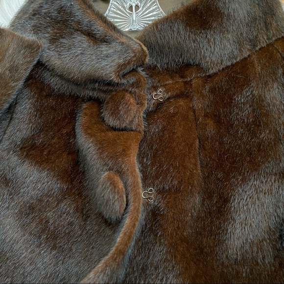 HELEN WANG | faux fur short jacket brown - Picture 7 of 8